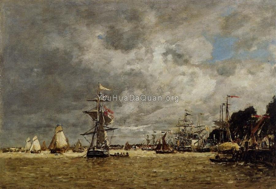 Anvers, Boats on the Ecaut - 尤金·布丹